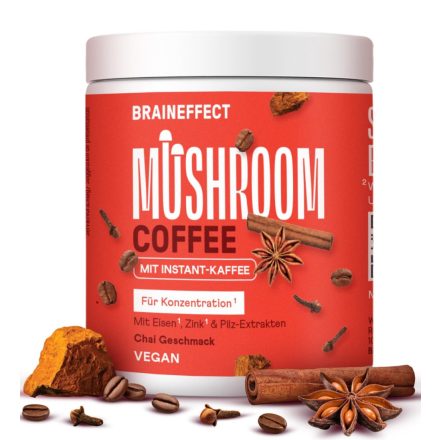 BRAINEFFECT Mushroom Coffee, valódi kávé, adaptogén gombákkal