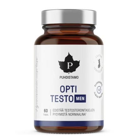PUHDISTAMO Opti Testo Men - Hormonális támogatás férfiaknak - 60 kapszula, 47g