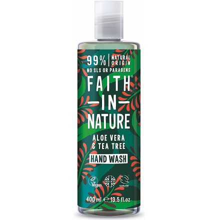 Faith in Nature Kézmosó utántöltő Aloe Vera és Teafa 400 ml