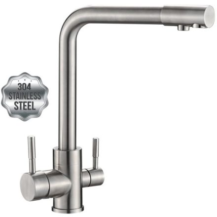 A-103-STEEL (Satin) 3 utas rozsdamentes acél konyhai csap