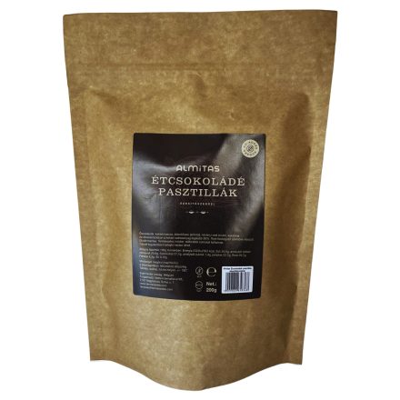 Almitas Étcsokoládé pasztillák édesítőszerrel, 200g