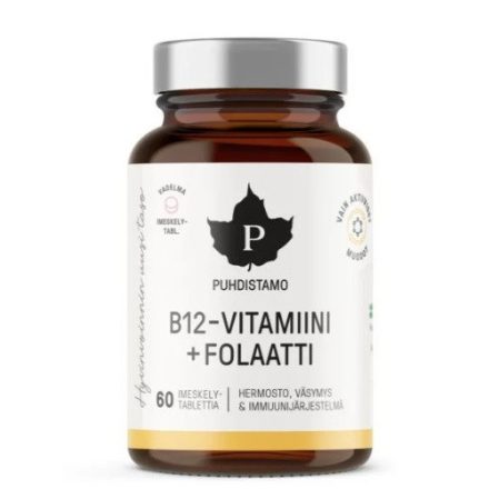 PUHDISTAMO B-12 vitamin + Folát Rágótabletta