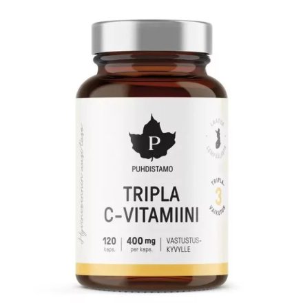 PUHDISTAMO Tripla C-vitamin 120 kapsz.