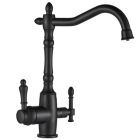 BLACK 3 utas fémből készült konyhai csaptelep – fekete