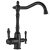 BLACK 3 utas fémből készült konyhai csaptelep – fekete