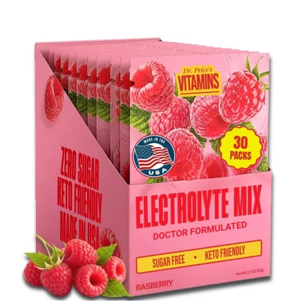 Dr. Price's Vitamins ELEKTROLIT MIX - MÁLNA ÍZŰ - 30 db EGYEDI CSOMAG - 81g