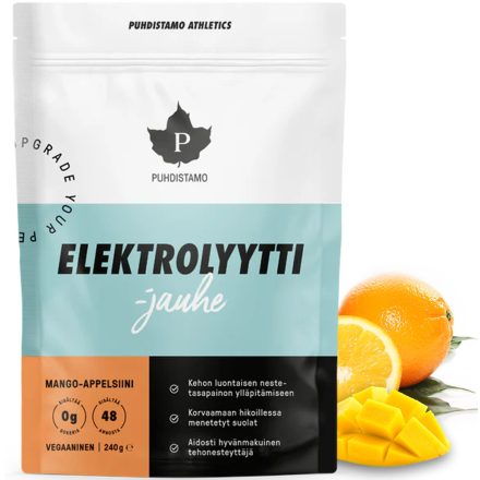 PUHDISTAMO Elektrolit 240g  mangó-narancs ízű italpor