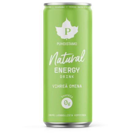 PUHDISTAMO Natural Energy Drink Zöld alma 330 ml