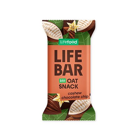 LIFEFOOD - Lifebar Bio Zabszelet - Kesudió csokoládé Snack 40g