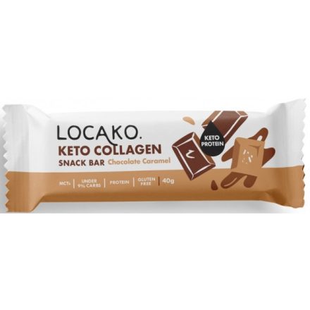 Locako Keto Kollagén Csokoládé karamellás snack szelet 40g