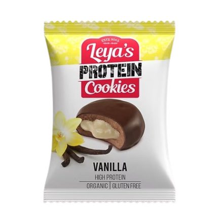 Leya's Bio Fehérjés süti - VANÍLIÁS - étcsokoládé bevonattal 40g