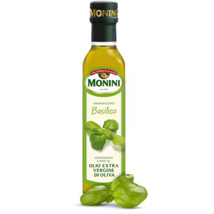 Monini extra szűz olívaolaj, bazsalikom ízesítésű 250ml 