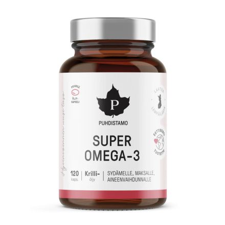 PUHDISTAMO Super Omega-3 krill olaj, 120 kapszula