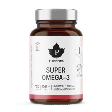PUHDISTAMO Super Omega-3 krill olaj, 120 kapszula, 100g
