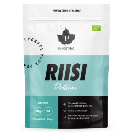 PUHDISTAMO Athletics Bio Rizsprotein Natúr - 600g