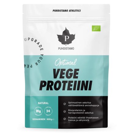 PUHDISTAMO Athletics Optimal Vegán Protein - Bio ízesítetlen 600g