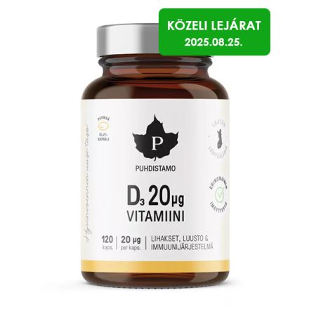 Puhdistamo D3-Vitamin 20 μg 120 kapsz. 46g