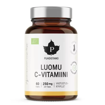 PUHDISTAMO Organikus C-vitamin 60 kapsz. 36g