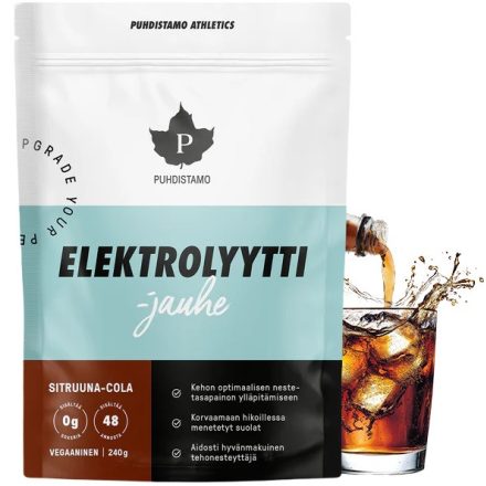 PUHDISTAMO Elektrolit 240g  citrom-cola ízű italpor