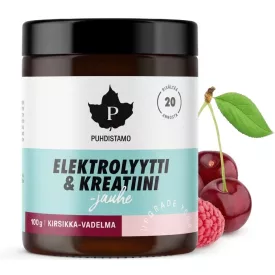   PUHDISTAMO Elektrolit és Kreatin italpor 100g Cseresznye-Málna ízben