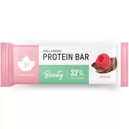 Puhdistamo Snack Bar - Kollagén fehérje szelet, málna 30 g