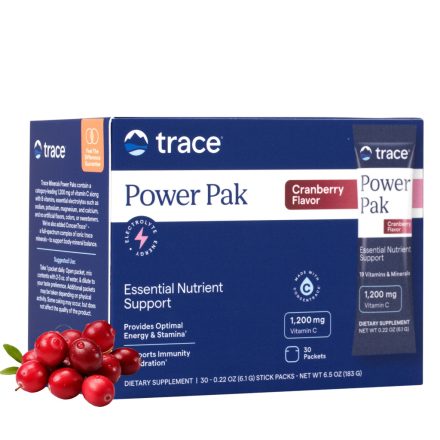 Power Pak Cranberry - Vörösáfonya ízű elektrolit ital (30 db tasak) Trace Minerals 183g