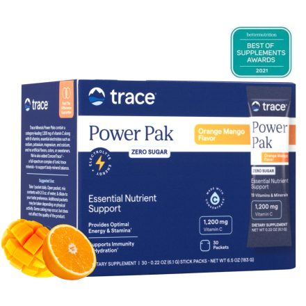 Power Pak keto barát, narancs-mangó ízű, cukormentes elektrolit ital (30 db tasak) Trace Minerals 183g