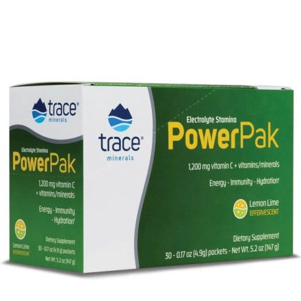 Power Pak Lemon Lime - Citrom lime ízű elektrolit ital (30 db tasak) Trace Minerals 147g