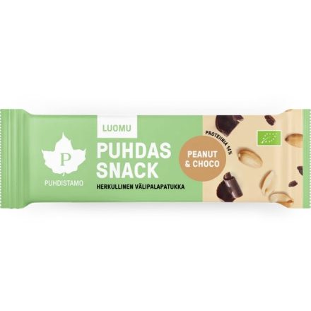 PUHDISTAMO Pure Snack - Mogyoróvaj és csokoládés szelet 40 g