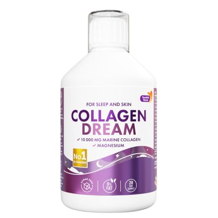SWEDISH NUTRA Collagen Dream - halkollagén, magnézium és gyógynövényes relaxációs keverék - (pihentető alvásért és ragyogó bőrért) 500ml