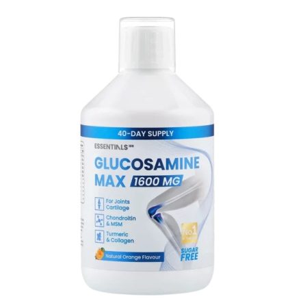 Swedish Nutra Essentials Glükozamin MAX 1600 mg + kollagén ital 500ml