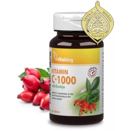Vitaking C-Vitamin TR 1000mg Csipkebogyóval (60 db) Tabl.
