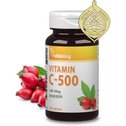 Vitaking C-Vitamin 500mg Csipkebogyóval (100 db) Tabl.