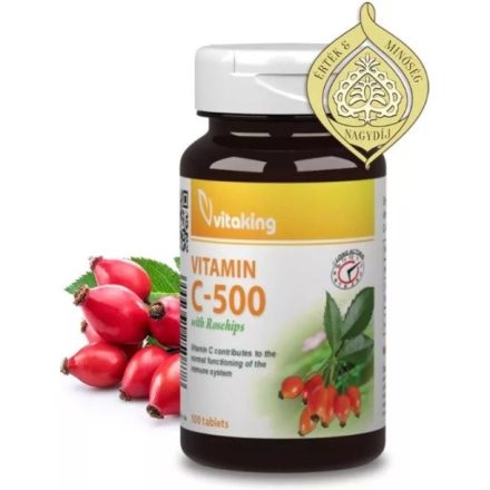 Vitaking C-Vitamin TR 500mg Csipkebogyóval (100 db) Tabl.