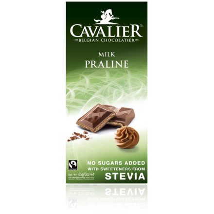 Cavalier táblás belga tejcsokoládé mogyorókrémmel (25%) töltve, 85g