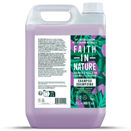 Faith in Nature Sampon Levendula és Geránium  (5 liter)