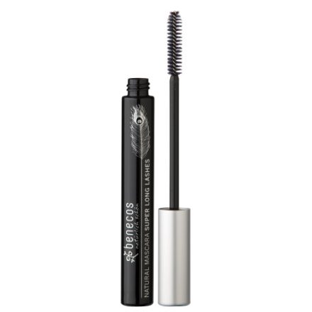 benecos natúr Super Long Lashes hosszabbító szempillaspirál "carbon black" 8ml