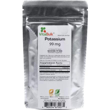 VitalBulk Kálium 99mg, 125 tabletta - 101g