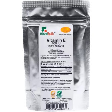 Vitalbulk E-Vitamin 400 IU, 100 gélkapszula