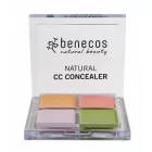 benecos natúr négyrészes korrektor - bézs, rózsaszín, lila, zöld 6g