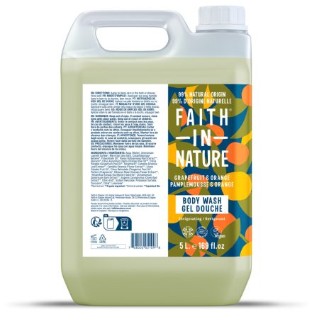 Faith in Nature tusfürdő Grapefruit és Narancs (5 liter)