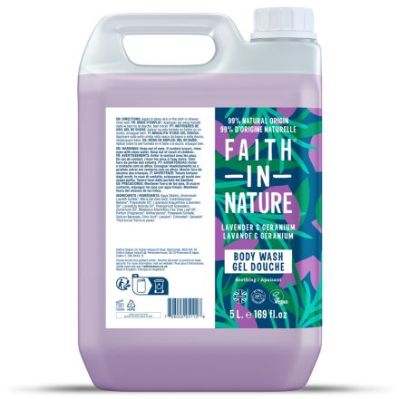 Faith in Nature tusfürdő Levendula és Geránium (5 liter)