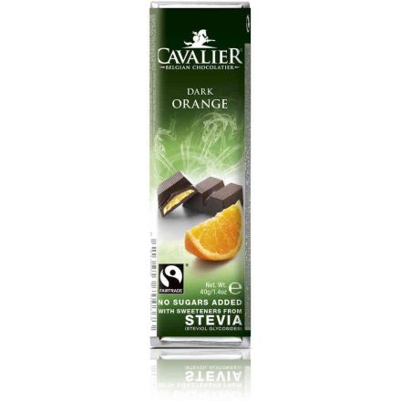 Cavalier belga étcsokoládé narancskrémmel (40%) töltve, 40g