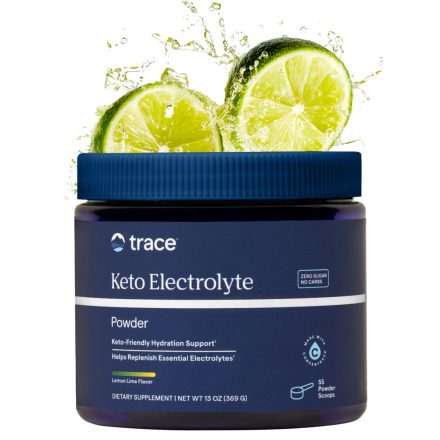 Trace Minerals Keto elektrolit por, cukormentes, citrom-lime ízesítésben (369g)