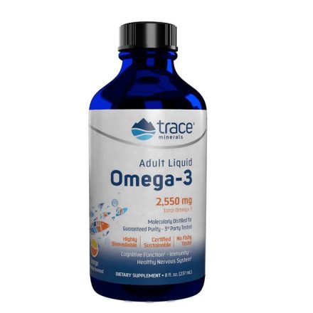 Trace Minerals Adult Liquid Omega-3 Narancs ízben (118 ml, 4 oz)