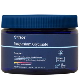   Trace Minerals Magnézium-glicinát italpor, vegyes bogyós gyümölcsös limonádé ízben (180g)