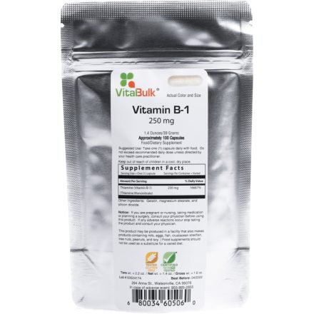 VITALBULK B-1 vitamin 250mg, 100 kapszula