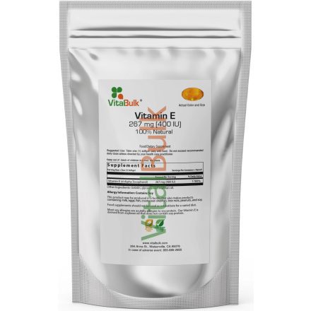 Vitalbulk E-Vitamin 400 IU, 250 gélkapszula 