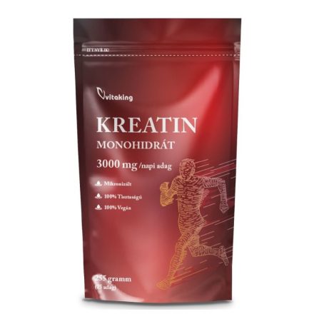 Vitaking 100% Kreatin monohidrát (natúr, mikronizált) - 75 adag, 255g