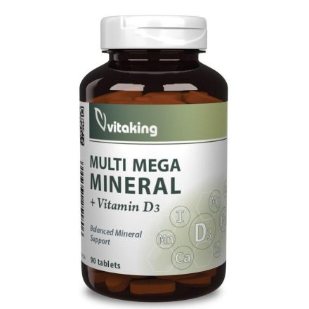 Vitaking Ásványi Anyag Komplex + D3 vitamin (90 db) Tabl.